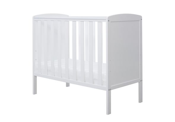 Ickle Bubba Coleby Space Saver Cot Classic style white finish 3 height positions open slatted sides