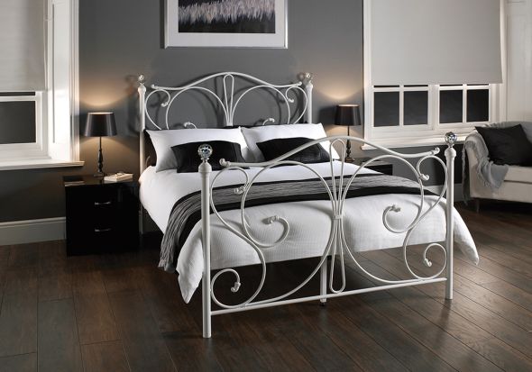 LPD Florence White Metal Bed Frame