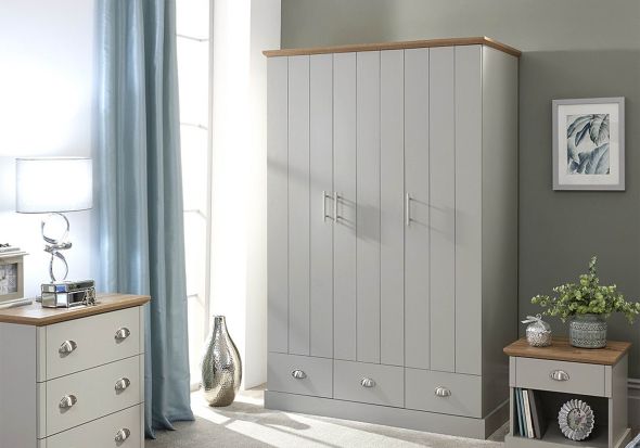 GFW Kendal 3 Door 3 Drawer Wardrobe