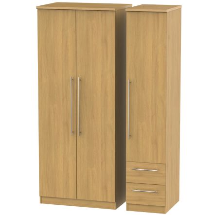 Welcome Furniture Sherwood Triple Plain + Drawer Robe