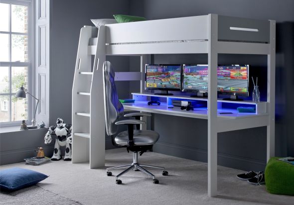 Kids Avenue Urban Grey 4 Gaming High Sleeper