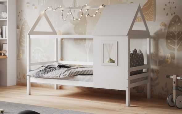 Flair White Wooden Nature Treehouse Bed