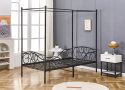 Flair Liberty Black Metal Four Poster Bed With Side Rails