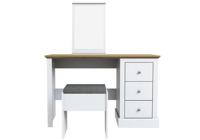 LPD Devon White & Oak Dressing Table Set