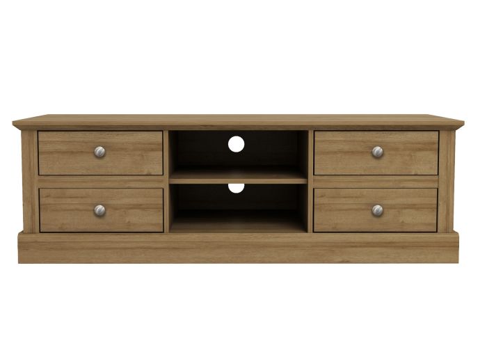 LPD Devon Oak 4 Drawer TV Unit