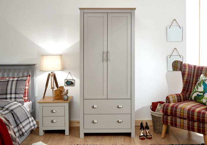 GFW Lancaster 2 Door 2 Drawer Wardrobe