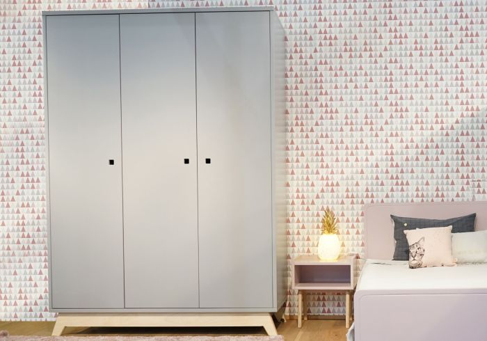 Mathy By Bols Madavin 3 Door Wardrobe With Natural Legs