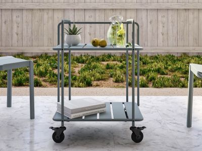 Novogratz Penelope Outdoor/Indoor Metal Serving Cart