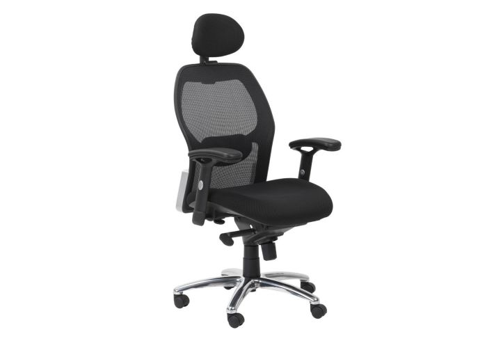 Alphason Portland Mesh Back Office Chair Black