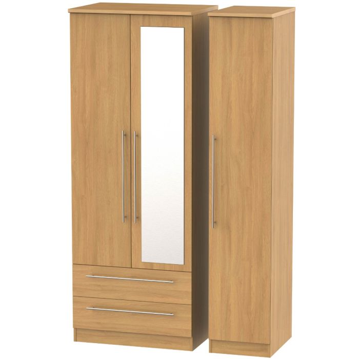 Welcome Furniture Sherwood Tall Triple 2 Drawer Robe