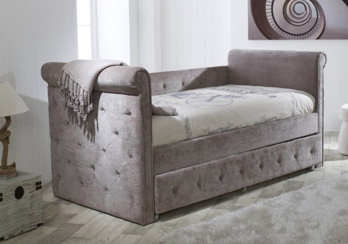 Limelight Zodiac Fabric Daybed With Trundle In Mink