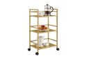 Novogratz Helix 3 Shelf Metal Rolling Utility Cart