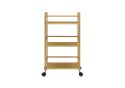 Novogratz Helix 3 Shelf Metal Rolling Utility Cart