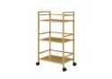 Novogratz Helix 3 Shelf Metal Rolling Utility Cart