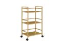 Novogratz Helix 3 Shelf Metal Rolling Utility Cart