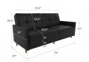 Dorel Andora Sprung Sofa Bed