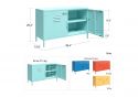 Novogratz Cache 2 Door Metal Locker Accent Cabinet