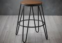 LPD Ikon Wood Seat With Metal Hairpin Leg Bar Stool