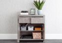 GFW Bloc Compact Sideboard Modern design 2 drawers double cupboard with 2 shelves concrete effect melamine finish