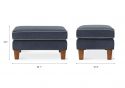 Dorel Bowen Ottoman With Contrast Welting