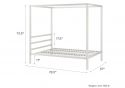 Dorel Modern Metal Canopy Bed