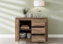 GFW Canyon Oak Multi Unit 3 drawers 1 cupboard with shelf Oak effect finish sturdy particle board construction