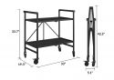 Cosco Intellifit Outdoor/Indoor Folding Serving Cart