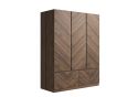 GFW Catania 3 Door 4 Drawer Wardrobe modern style with a herringbone inspired design available in an oak or walnut effect finish