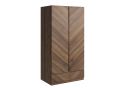 GFW Catania 2 Door 1 Drawer Wardrobe modern style with a classic herringbone inspired wood grain finish available in oak and walnut