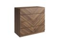 GFW Catania 4 Drawer Chest modern style herringbone design available in an oak or walnut effect finish