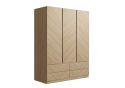 GFW Catania 3 Door 4 Drawer Wardrobe modern style with a herringbone inspired design available in an oak or walnut effect finish