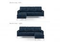 Dorel Chapman Velvet Corner Sofa