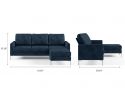 Dorel Chapman Velvet Corner Sofa