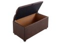 Vogue Beds Chester Blanket Box 50mm padded top Beech interior Sprung closing action Chrome glides Available in small and medium