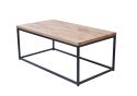 LPD Mirelle Coffee Table Solid Oak Black Metal Frame