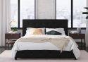 Dorel Dakota Faux Leather Bed Frame black finish available in double and king sizes sprung slatted base modern style