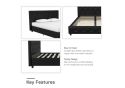 Dorel Dakota Faux Leather Bed Frame