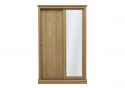 LPD Devon Oak 2 Door Sliding Mirrored Wardrobe