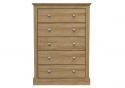 LPD Devon Oak 5 Drawer Chest