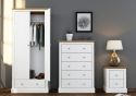 LPD Devon 2 Door 1 Drawer White & Oak Wardrobe