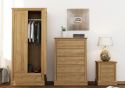 LPD Devon 2 Door 1 Drawer Oak Wardrobe