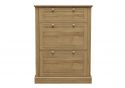 LPD Devon Oak 3 Tier Shoe Cabinet