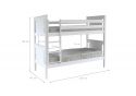 Little Folks Furniture Classic Beech Bunk Bed in White