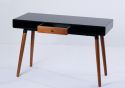 Flair Edelweiss Desk Walnut and Black constructed from mdf and rubber wood retro style sturdy metal frame