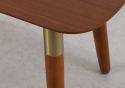 Flair Edelweiss Dining Table and Bench Set Walnut and Brass
