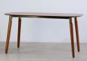 Flair Edelweiss Dining Table and Bench Set Walnut and Brass
