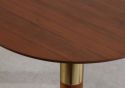 Flair Edelweiss Dining Table and Bench Set Walnut and Brass
