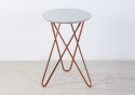 Flair Eibar Side Table Grey and Copper painted Mdf top and metal legs Retro design