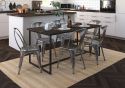 Dorel Finn Metal Dining Chairs Set of 2