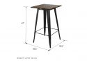 Dorel Fusion Square Bar Table